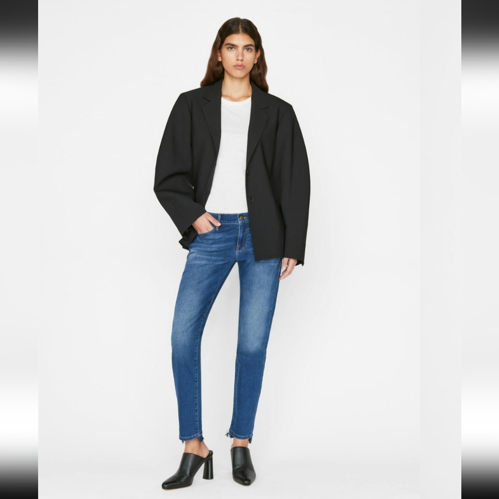 🍁Le Garcon Stagger Hem in Azure